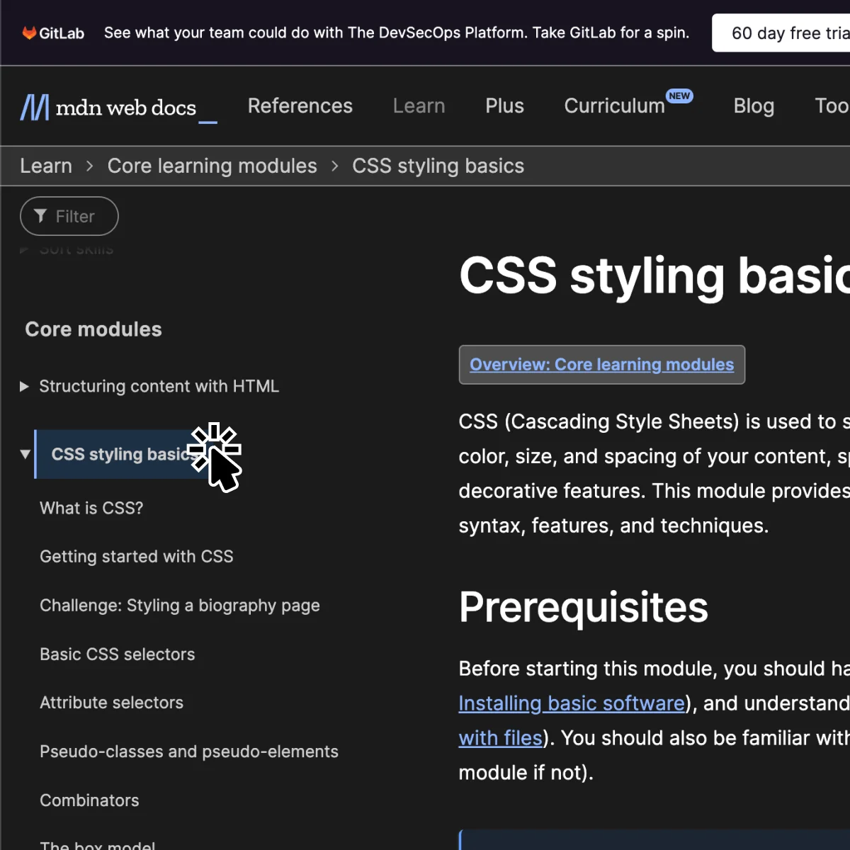 Mdn accordion click on content example