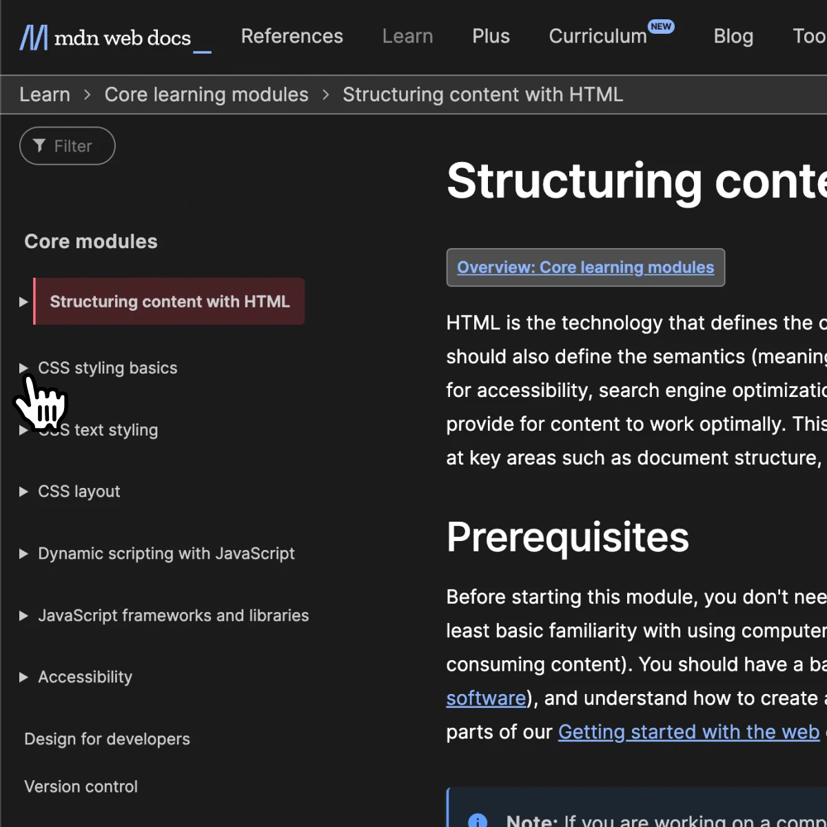 Mdn accordion hover on icon example