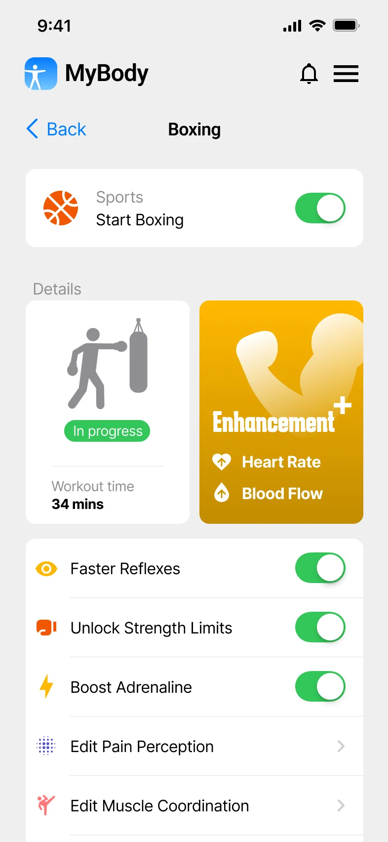 MyBody App Design