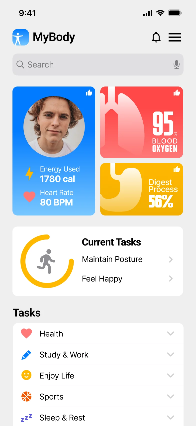 MyBody App Design
