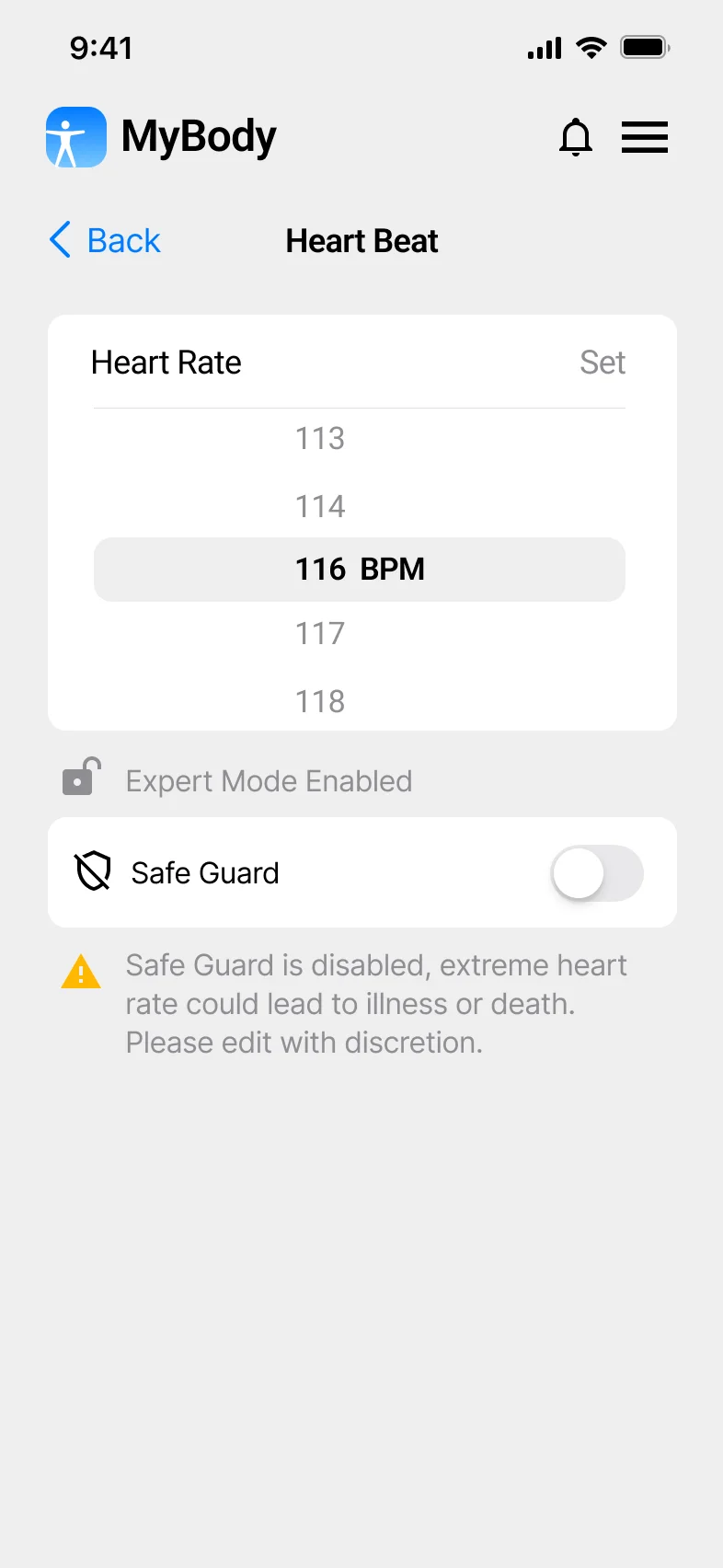 MyBody App Design