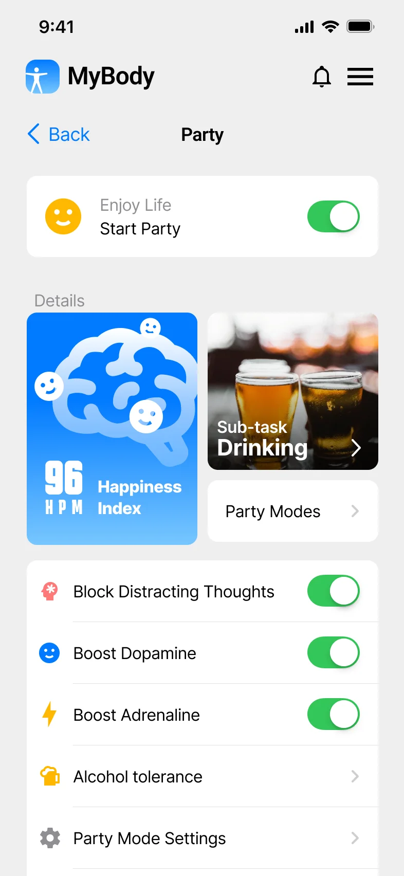 MyBody App Design